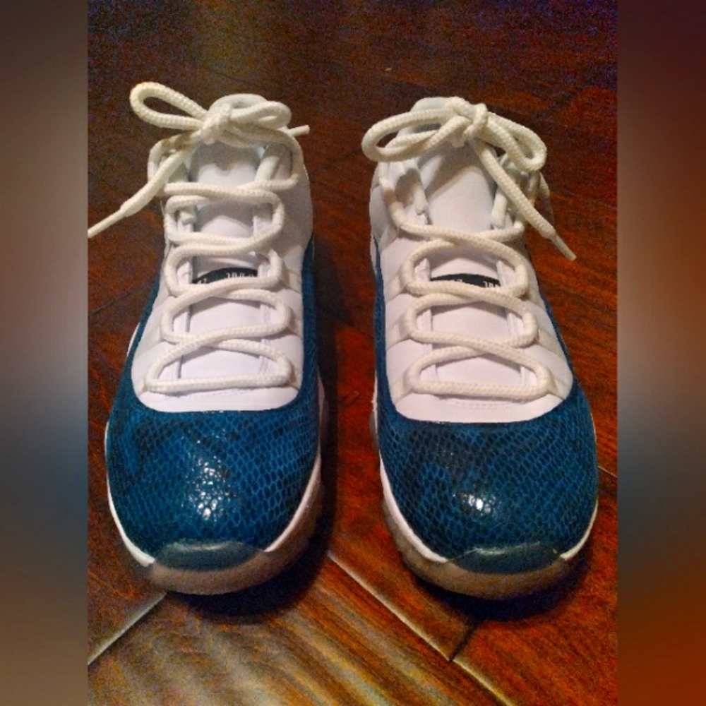 Jordan 11 Retro Sneakers Blue Snakeskin White‎ Shoes Sneakers Size?